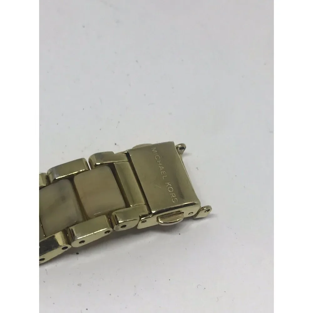 Michael Kors Watch Bracelet Links Case Use For Parts Used Band Z255 16mm Twotone